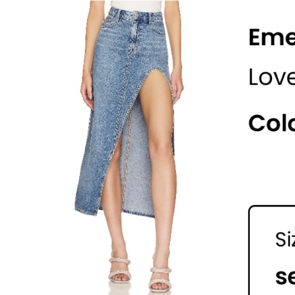 Lovers & Friends long denim skirt